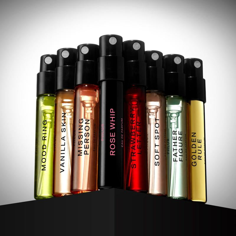 PHLUR Fragrance Discovery Set - 8 X 2Ml Eau De Parfums - Perfume Sample Set Ft. NEW Rose Whip & Golden Rule