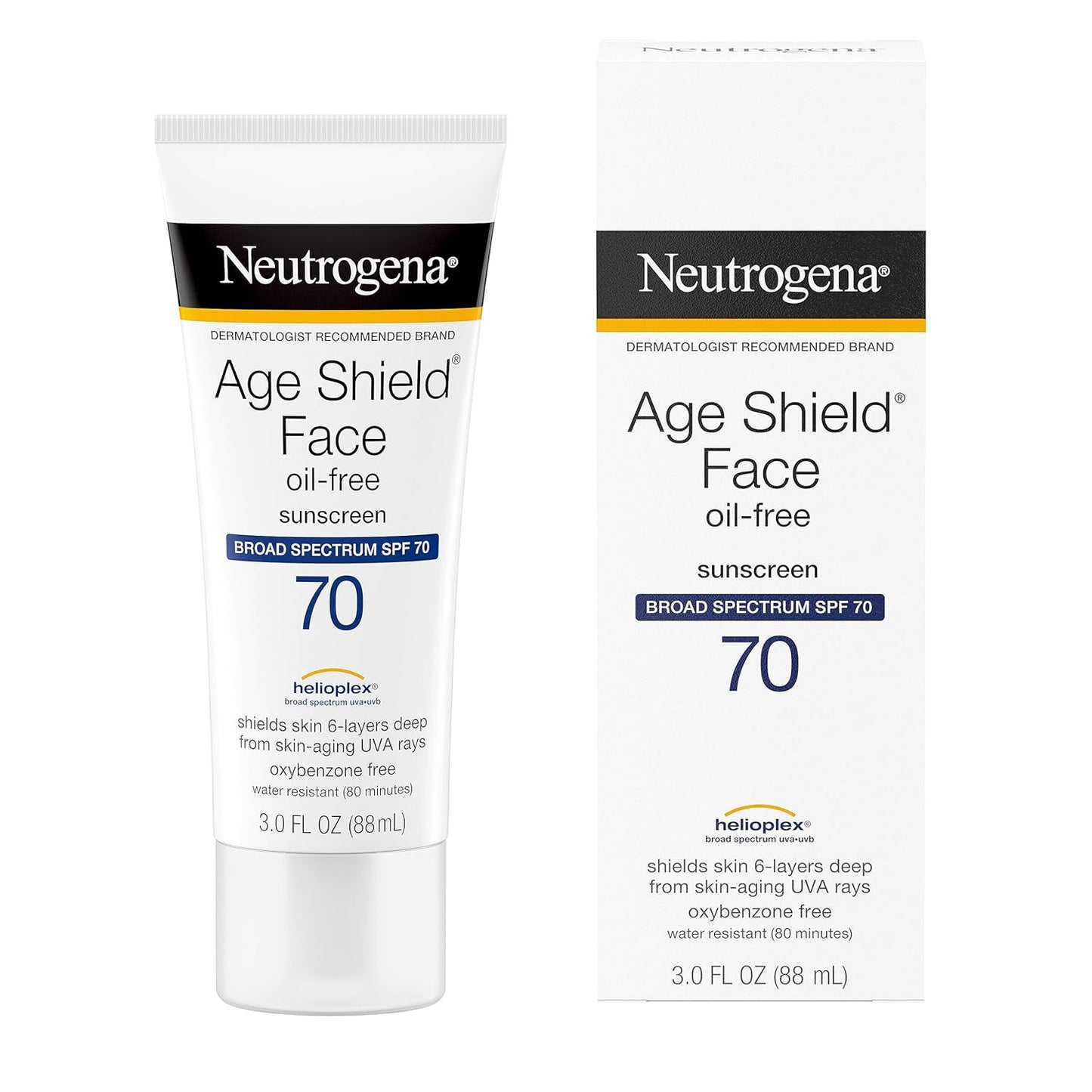 Age Shield Anti-Oxidant Face Lotion Sunscreen Broad Spectrum SPF 70, 3 Fluid Ounce (Pack of 3)