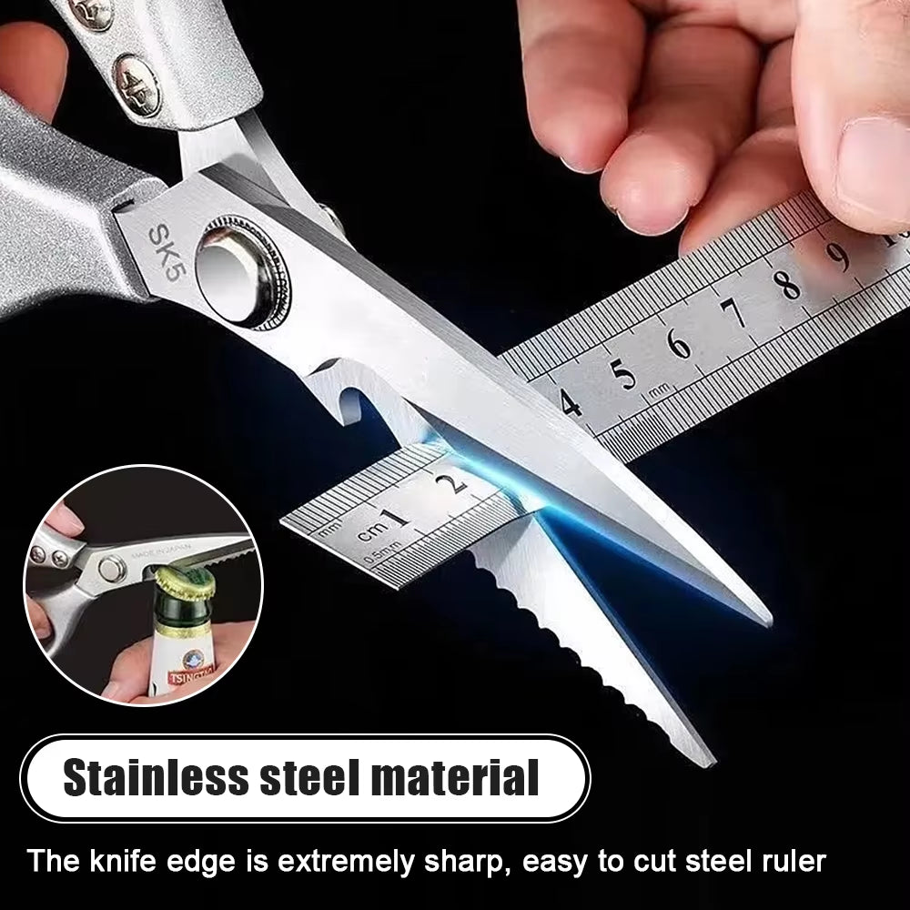 Kitchen Accessories Scissors Stainless Steal Sharp Multi Function Tool Food Scissor for Chicken Vegetable Barbecue Meat Fish