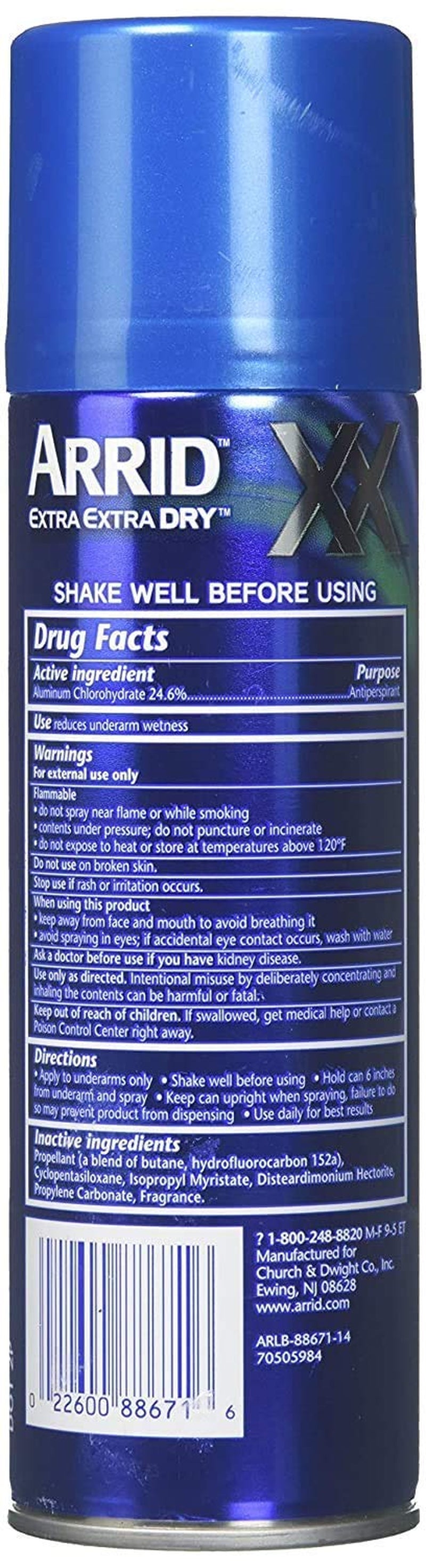 XX Ultra Clear Anti-Perspirant Deodorant Spray, Ultra Fresh 6 Oz (Pack of 4)