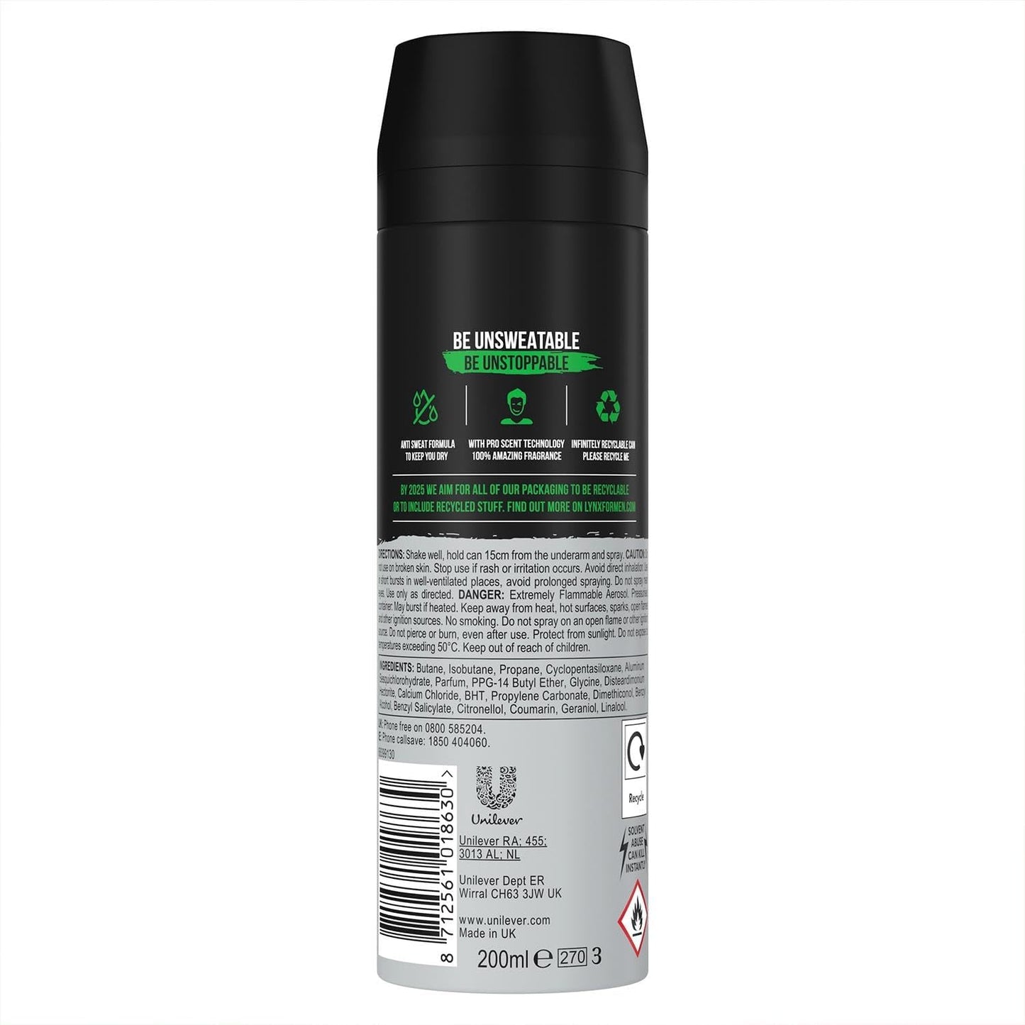 Africa 72 Hour Protection against Odour and Wetness Anti-Perspirant Deodorant Spray No Fuss Aerosol for All-Day Freshness 200 Ml Pack of 3