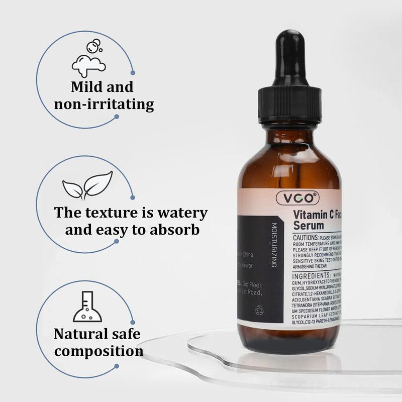 VGO Skincare Set: Vitamin C Serum & Snail Mucin 92% Gel Cream Hydration,Radiance & Revitalizing Daily Care