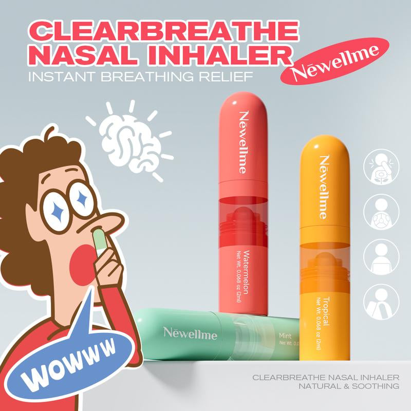 NEWELLME Nasal Stick - Strong Essential Oil Vapors, Rapidly Combat Drowsiness, Boost Mental Clarity & Refresh Your Mind
