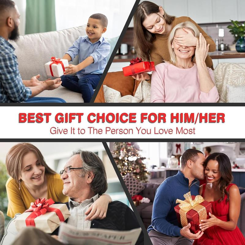 Electric Muscle Massager, Handheld Neck, Back & Full-Body Massager with 4 Replaceable Heads (Including 1 Extended Head: 10Cm, 18Cm) – Ideal for Home & Travel, Perfect Gift for Men & Women, Professional Massage Tool