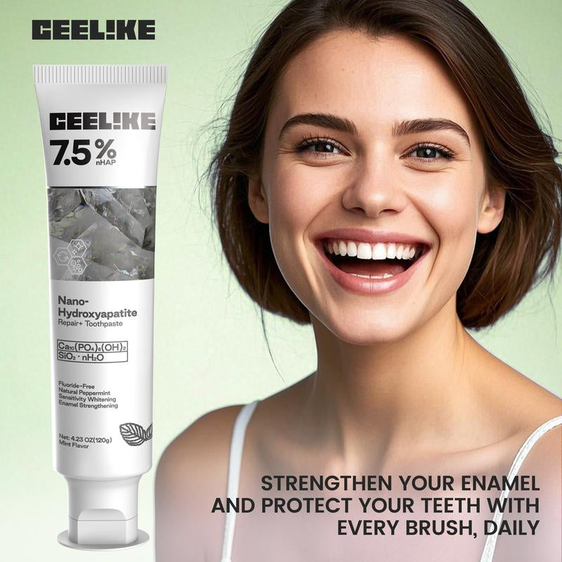 CEELIKE Fluoride-Free Hydroxyapatite Toothpaste (3-Pack) | Enamel Repair & Fresh Breath | Gentle Mint | Total 12.69 Oz #Springtok