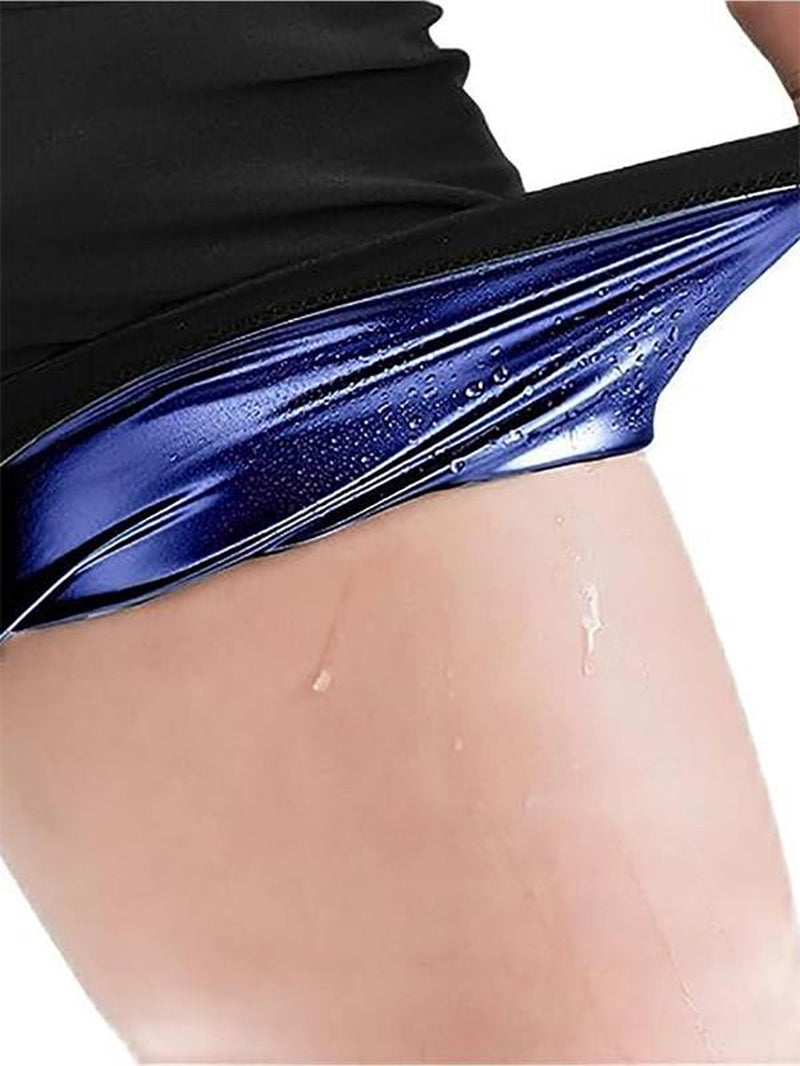 Women'S Solid High Waist Sauna Shorts, Breathable Comfortable Tummy Control Hip Lift Sauna Shorts, Gym Clothes, Ladies Sportswear for Indoor Outdoor Wear