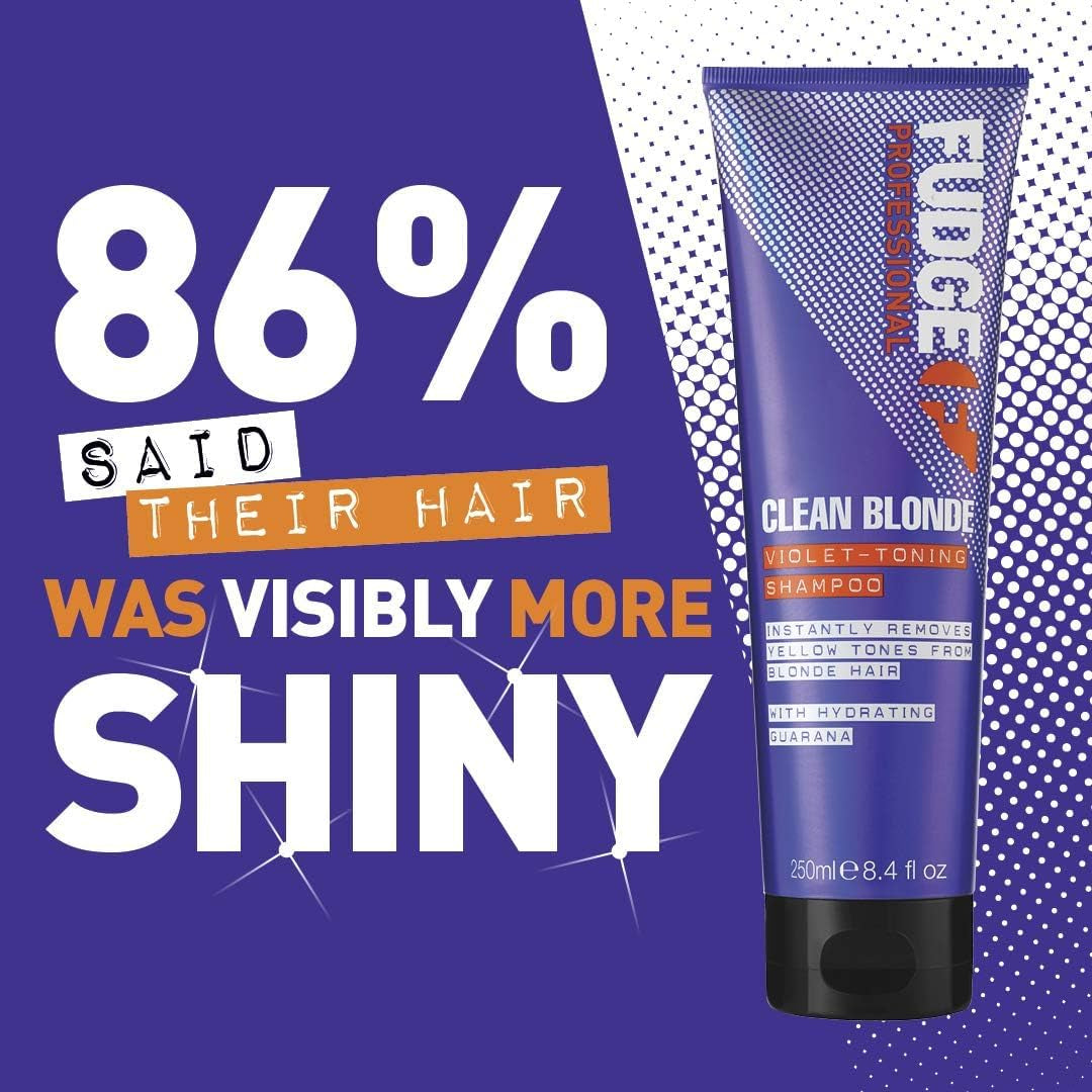 Professional Original Clean Blonde Shampoo, Purple Toning for Blonde Hair, 250 Ml