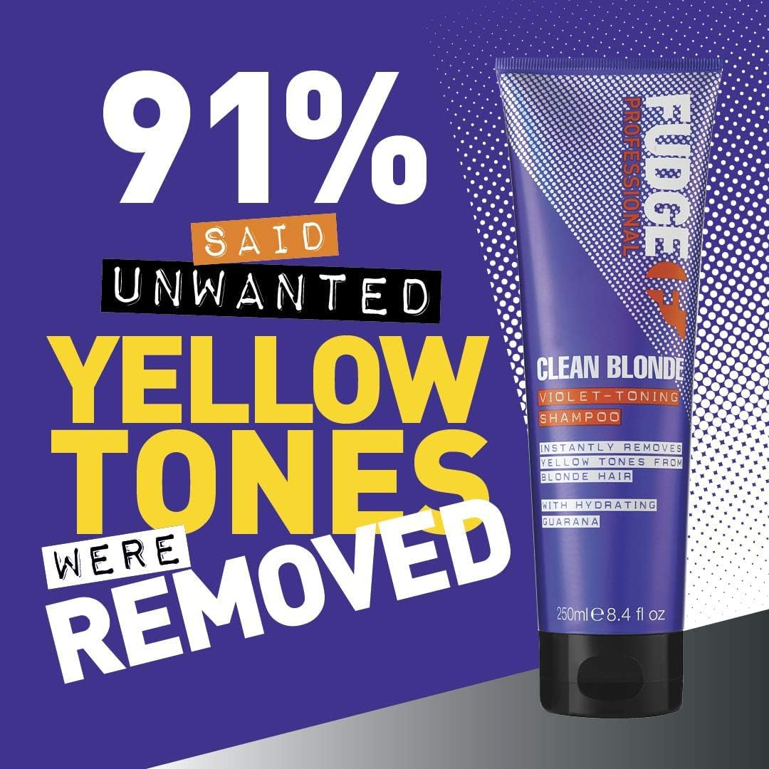Professional Original Clean Blonde Shampoo, Purple Toning for Blonde Hair, 250 Ml