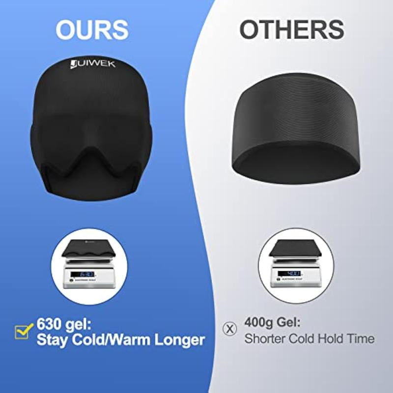 Migraine-Ice-Head-Wrap-Migraine with Cold & Hot Therapy for Migraines, Puffy Eyes, Tension, Sinusitis and Stress Relief, Flexible Cooling Headache Cap