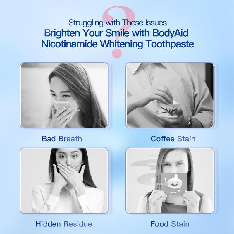 Bodyaccel Niacinamide Whitening Toothpaste - Triple Whitening Oral Pack