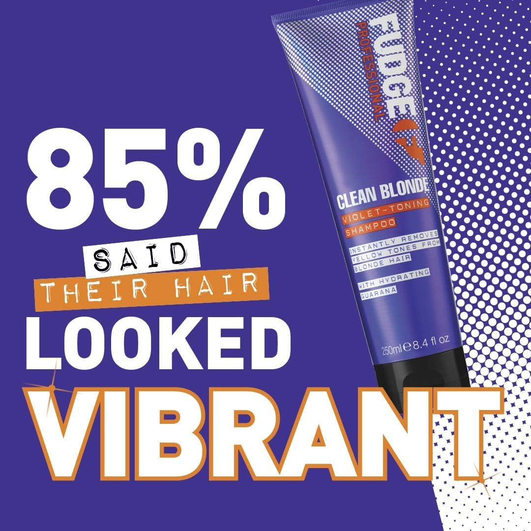Professional Original Clean Blonde Shampoo, Purple Toning for Blonde Hair, 250 Ml