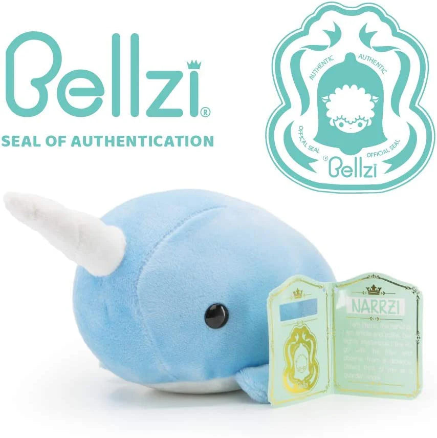 Blue Narwhal Stuffed Animal Plushie - Soft Kawaii Plush Toy - Cute Plushies for All Ages - Narwhali