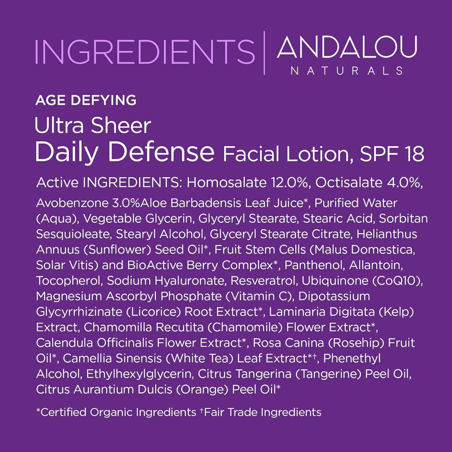 Ultra Sheer Daily Defence Facial Lotion with SPF 18 80 Ml