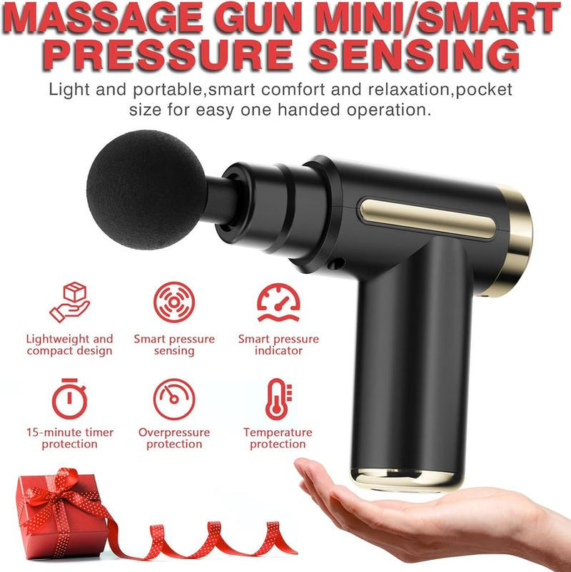 Electric Muscle Massager, Handheld Neck, Back & Full-Body Massager with 4 Replaceable Heads (Including 1 Extended Head: 10Cm, 18Cm) – Ideal for Home & Travel, Perfect Gift for Men & Women, Professional Massage Tool