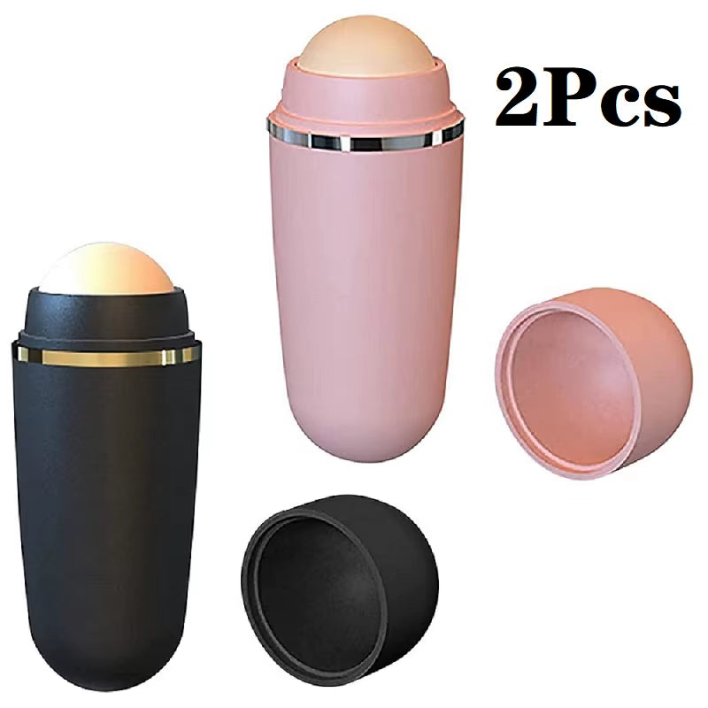Face Oil Absorbent Volcanic Roller Portable Reusable Oil Control on the Go Instant Results Remove Excess Shine for Oily Skin