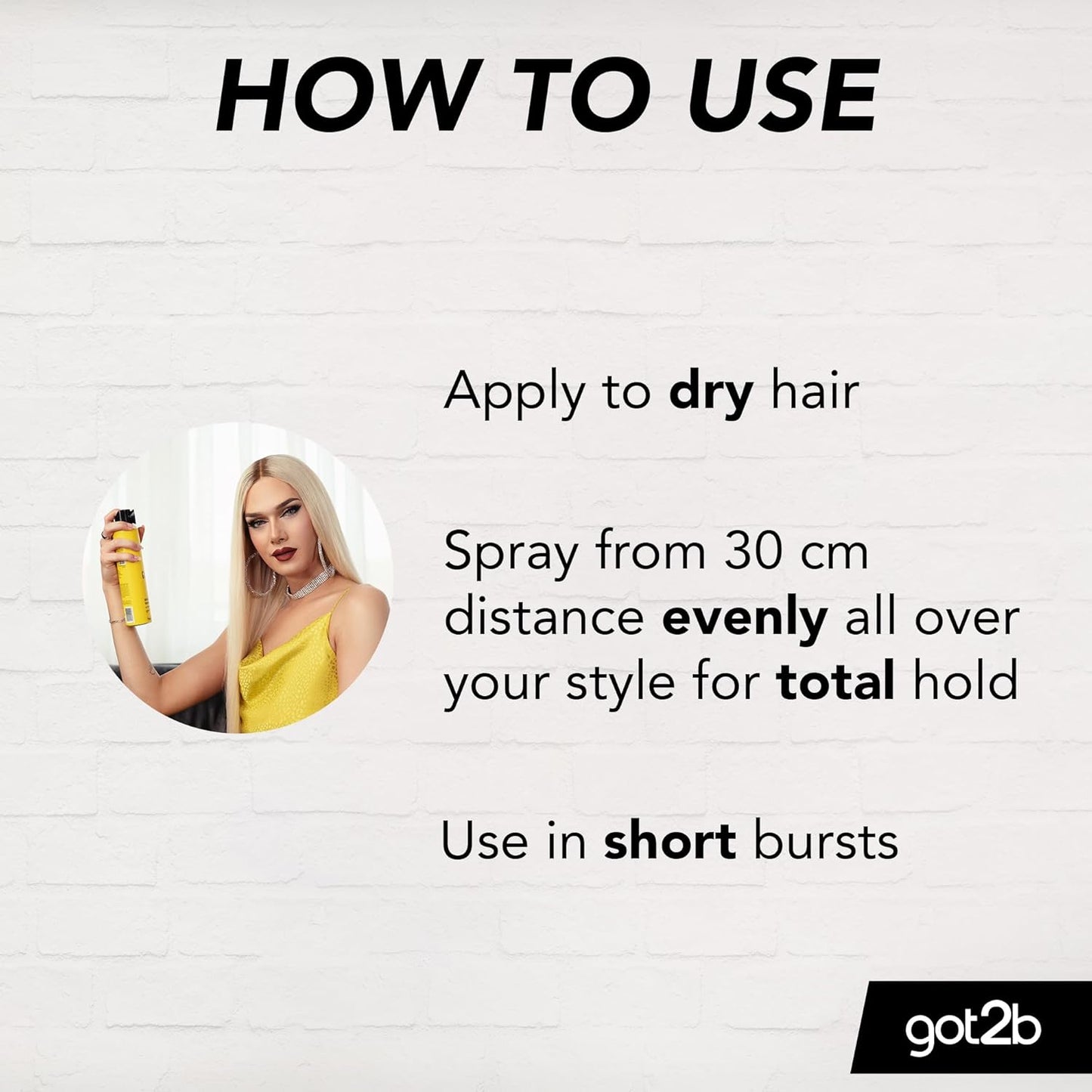 Glued Hairspray, Blasting Freeze Spray, Strong Hold Hairspray for up to 72 Hours, Vegan, Silicone Free, 300 Ml