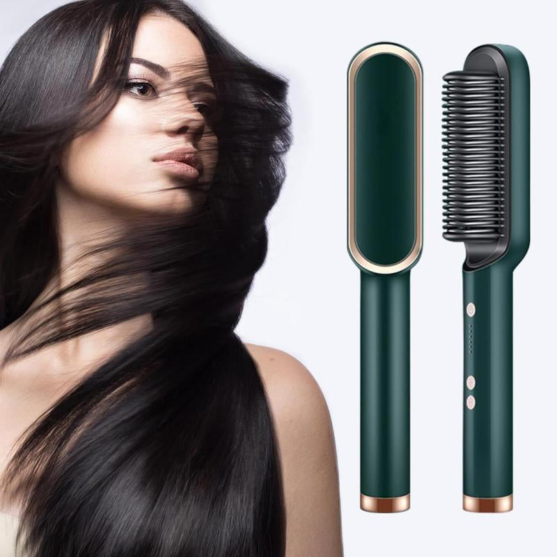 Electric Hair Straightener, 2 Counts Negative Ion Hair Straightening Comb, Hair Styling Tool for Home & Salon Use, Hairdressing Tool
