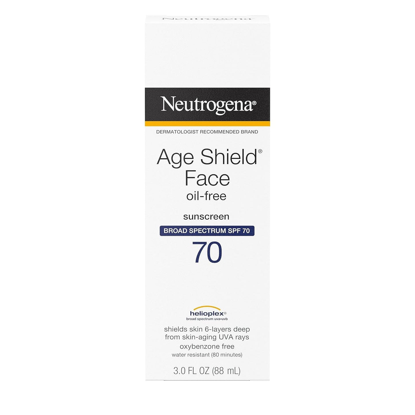 Age Shield Anti-Oxidant Face Lotion Sunscreen Broad Spectrum SPF 70, 3 Fluid Ounce (Pack of 3)