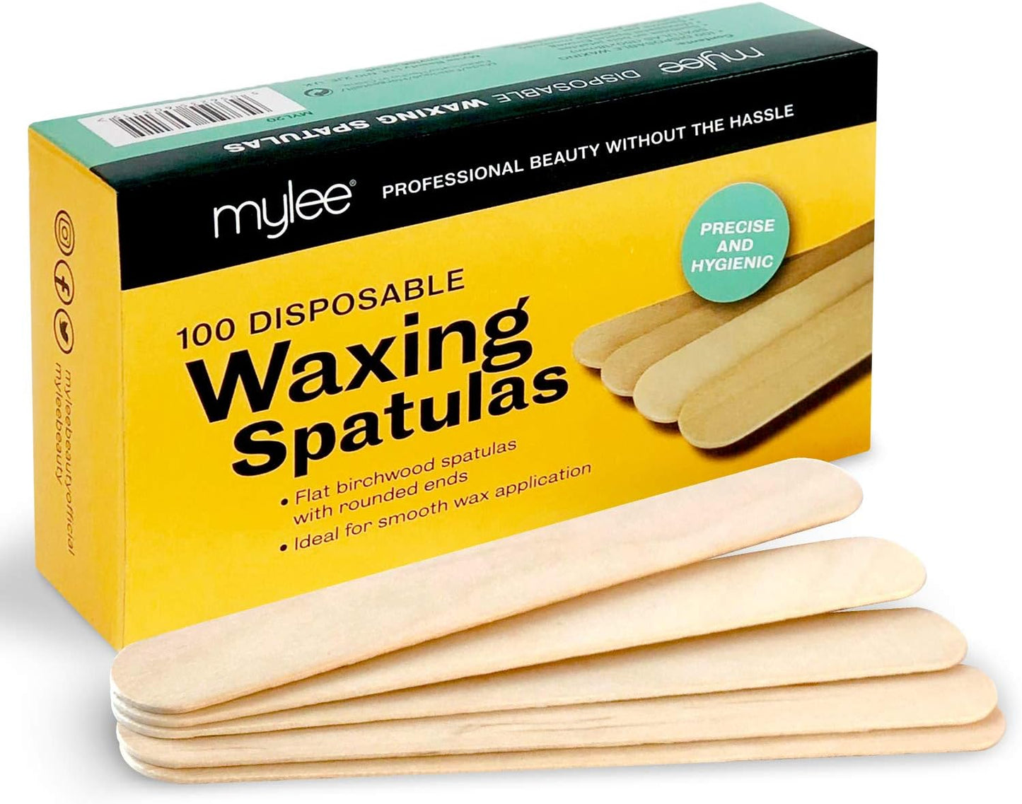 Premium Salon Quality Disposable Wooden Spatulas for Waxing, Pack of 100, Hygenic and Suitable for Warm and Hot Waxes