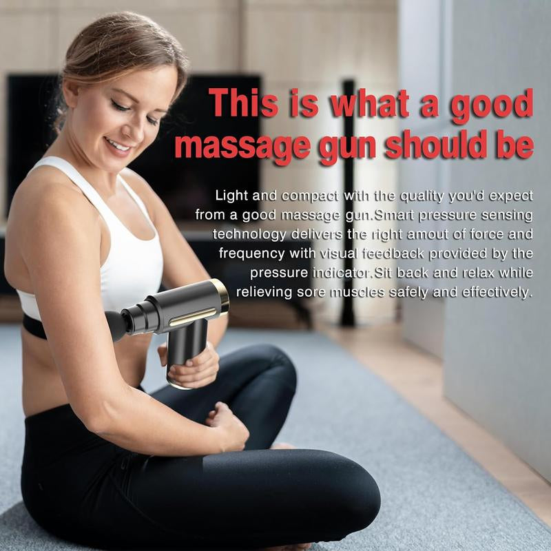 Electric Muscle Massager, Handheld Neck, Back & Full-Body Massager with 4 Replaceable Heads (Including 1 Extended Head: 10Cm, 18Cm) – Ideal for Home & Travel, Perfect Gift for Men & Women, Professional Massage Tool