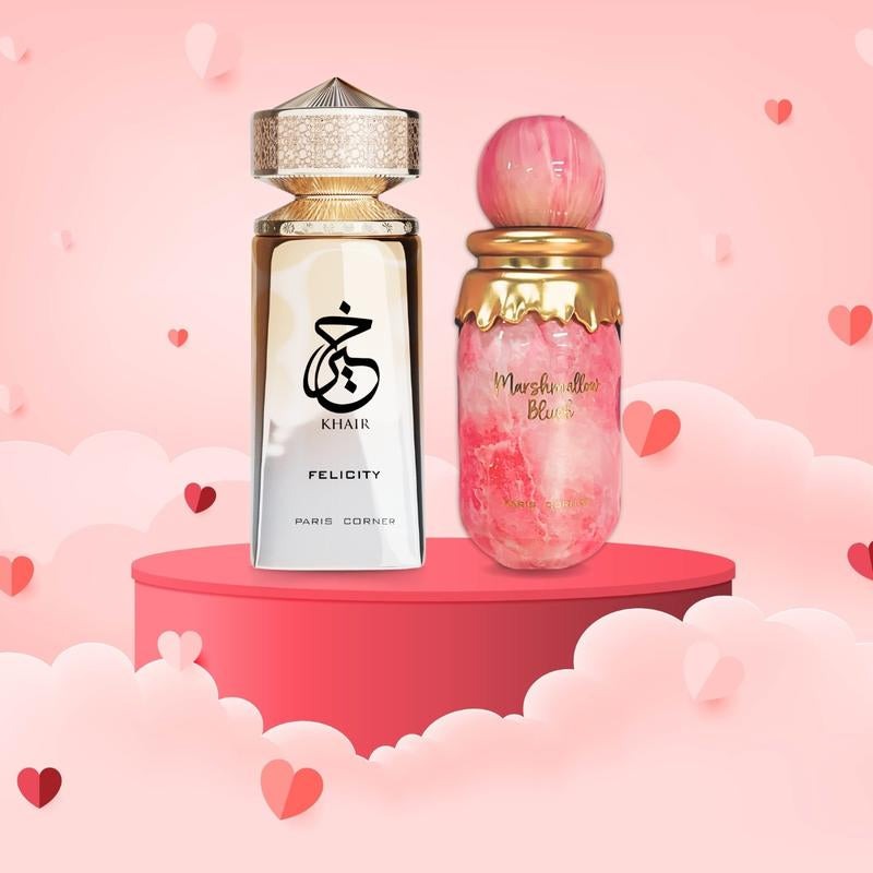 BUNDLE Marshmallow Blush & Khair Felicity EDP Scents (100Ml / 3.38 FL OZ) - Unisex Perfume by Paris Corner Perfumes