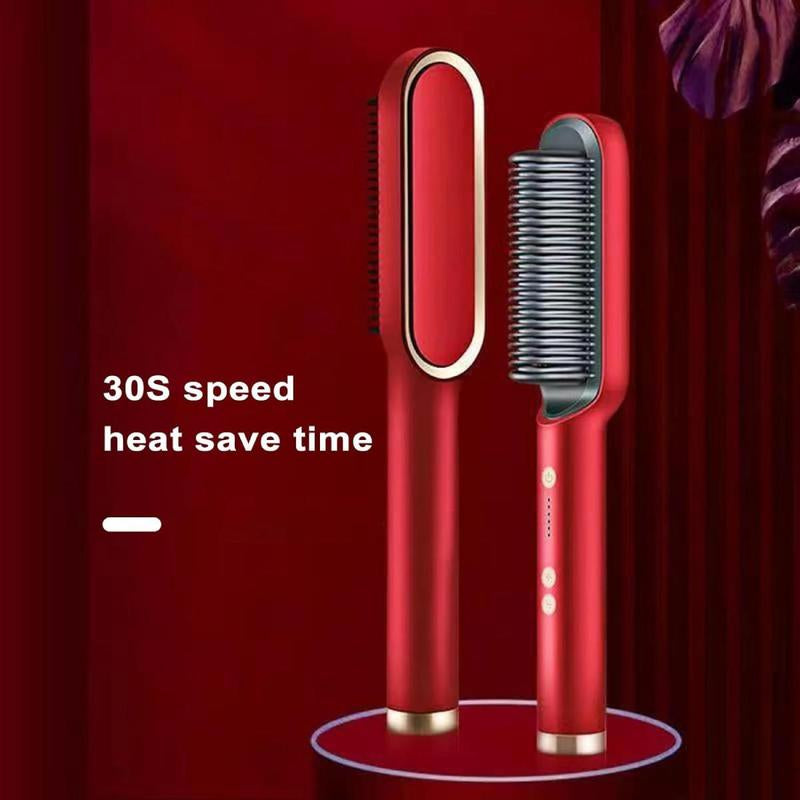Electric Hair Straightener, 2 Counts Negative Ion Hair Straightening Comb, Hair Styling Tool for Home & Salon Use, Hairdressing Tool