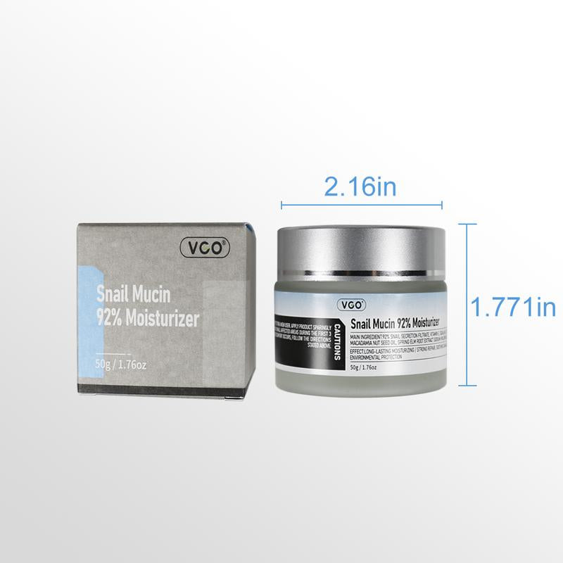VGO Skincare Set: Vitamin C Serum & Snail Mucin 92% Gel Cream Hydration,Radiance & Revitalizing Daily Care