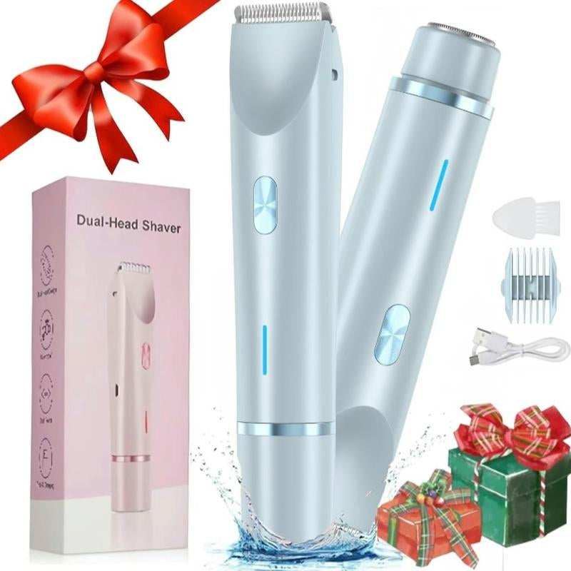 Electric Bikini Trimmer for Women, Rechargeable 2 in 1 Body & Facial Hair Removal, Waterproof Wet & Dry Use Trimmer for Women, Winter & New Year Gift, Valentine'S Day Gift