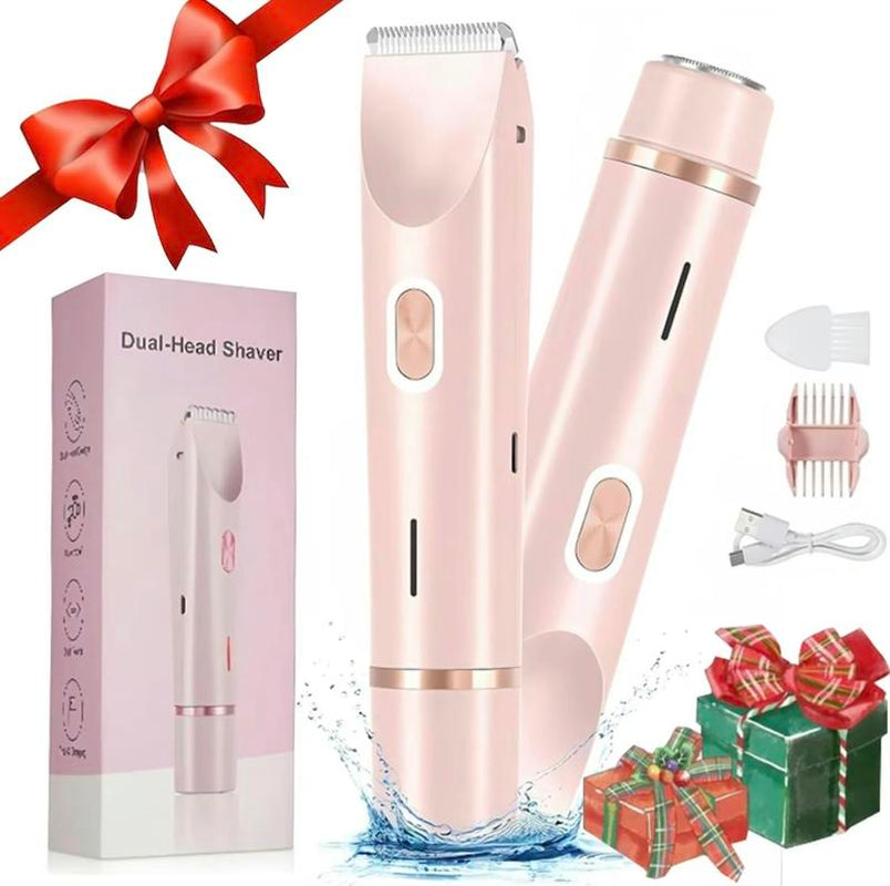 Electric Bikini Trimmer for Women, Rechargeable 2 in 1 Body & Facial Hair Removal, Waterproof Wet & Dry Use Trimmer for Women, Winter & New Year Gift, Valentine'S Day Gift