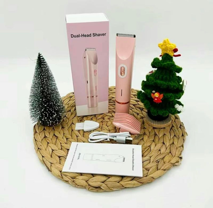 Electric Bikini Trimmer for Women, Rechargeable 2 in 1 Body & Facial Hair Removal, Waterproof Wet & Dry Use Trimmer for Women, Winter & New Year Gift, Valentine'S Day Gift