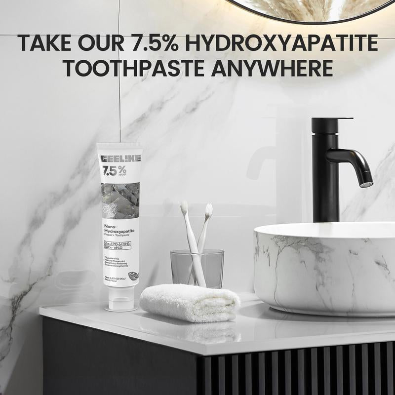 CEELIKE Fluoride-Free Hydroxyapatite Toothpaste (3-Pack) | Enamel Repair & Fresh Breath | Gentle Mint | Total 12.69 Oz #Springtok