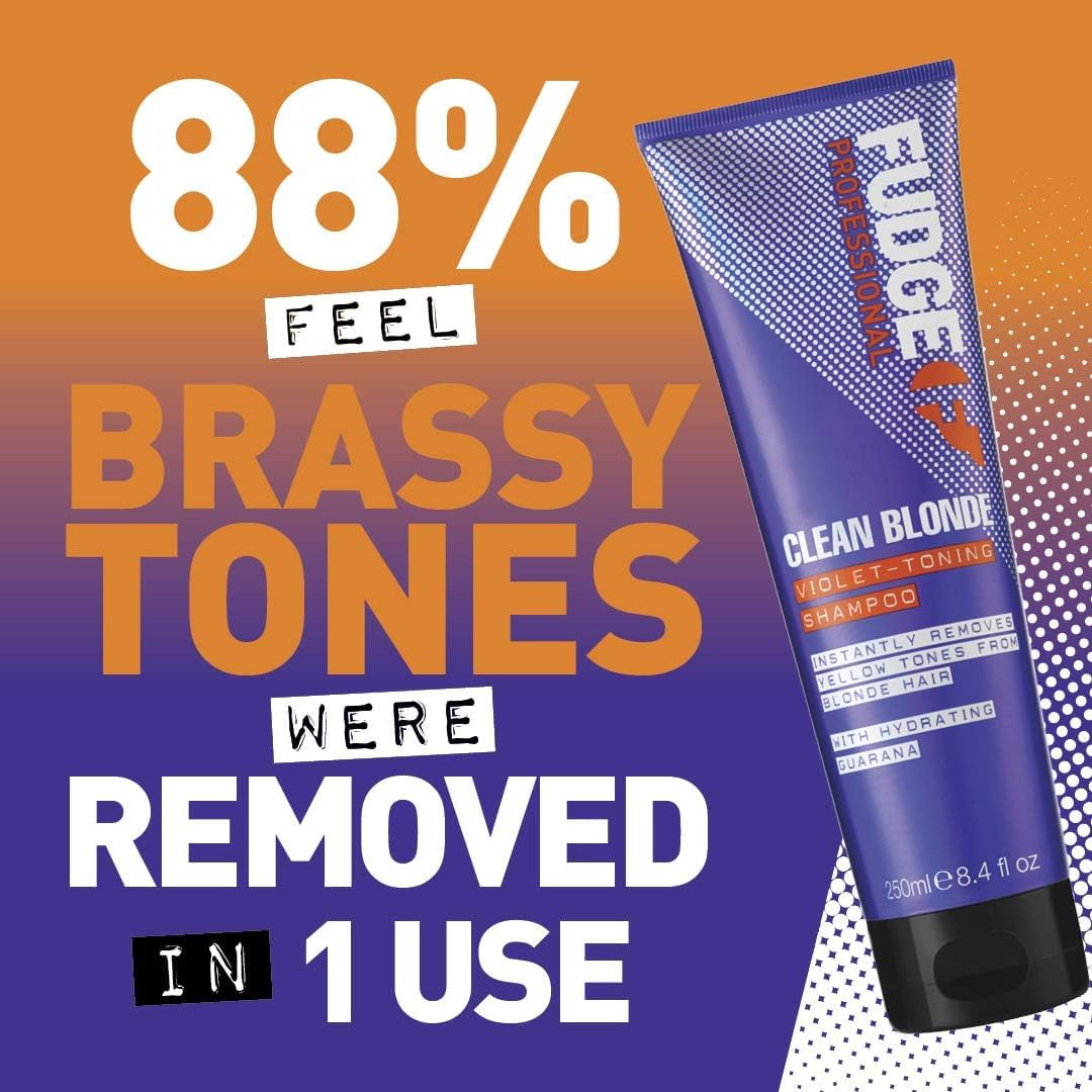 Professional Original Clean Blonde Shampoo, Purple Toning for Blonde Hair, 250 Ml