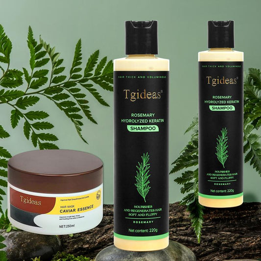 Buy 2 Get 1 Free! Tgideas Rosemaryshampoo + Caviar Hair Mask - Boosthair Growth, Control Oil & Dandruff,Soothe Scalp Lritation & Restoreshine!
