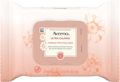 Ultra Calming Makeup Removing Wipes, 25 Count