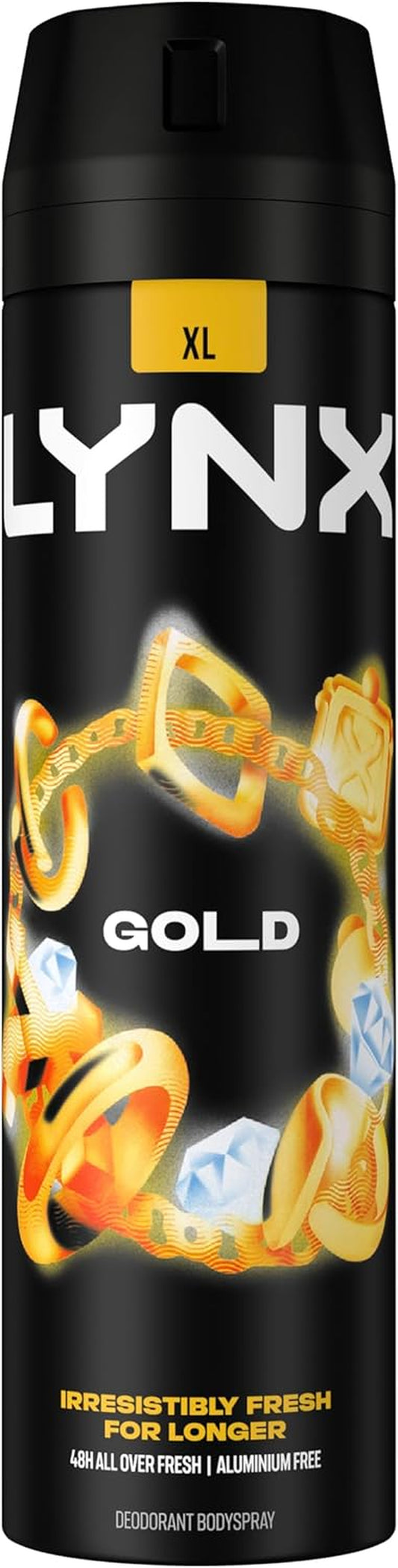 Gold Bodyspray 48 Hours of Odour-Busting Zinc Tech Deodorant to Finish Your Style 6X 200 Ml