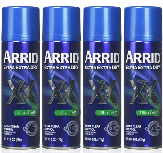 XX Ultra Clear Anti-Perspirant Deodorant Spray, Ultra Fresh 6 Oz (Pack of 4)