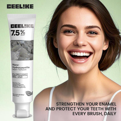 CEELIKE Fluoride-Free Hydroxyapatite Toothpaste (3-Pack) | Enamel Repair & Fresh Breath | Gentle Mint | Total 12.69 Oz #Springtok