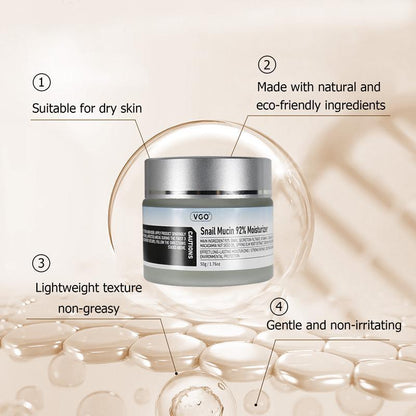 VGO Skincare Set: Vitamin C Serum & Snail Mucin 92% Gel Cream Hydration,Radiance & Revitalizing Daily Care