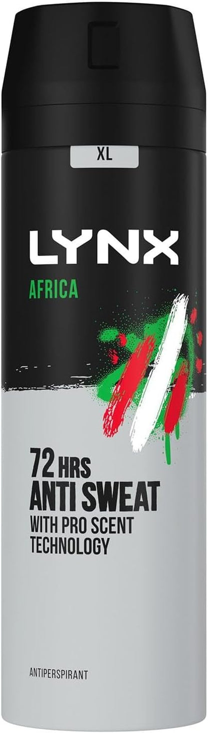 Africa 72 Hour Protection against Odour and Wetness Anti-Perspirant Deodorant Spray No Fuss Aerosol for All-Day Freshness 200 Ml Pack of 3