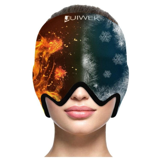 Migraine-Ice-Head-Wrap-Migraine with Cold & Hot Therapy for Migraines, Puffy Eyes, Tension, Sinusitis and Stress Relief, Flexible Cooling Headache Cap