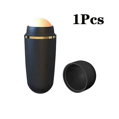 Face Oil Absorbent Volcanic Roller Portable Reusable Oil Control on the Go Instant Results Remove Excess Shine for Oily Skin