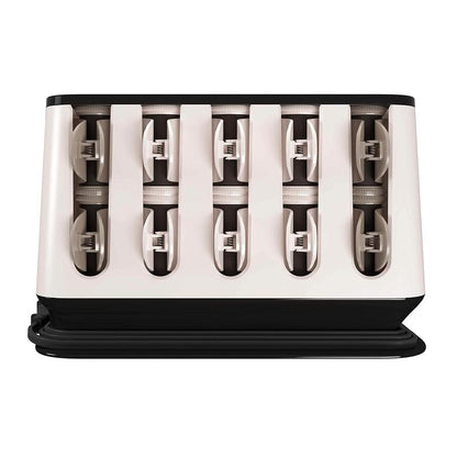 Shine Therapy Argan Oil & Keratin Treated Hot Rollers Set, Professional Hair Curlers for Setting All Hair Lengths from Short and Medium to Long Heatless Blowout Rods Comfort