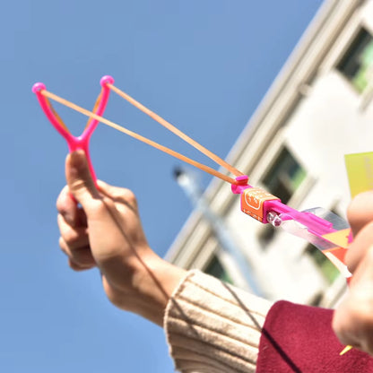 Amazing Light Toy Arrow LED Light Toys Outdoor Party Fun Gift Rubber Band Catapult Glow in the Dark Rocket Helicopter Flying Toy
