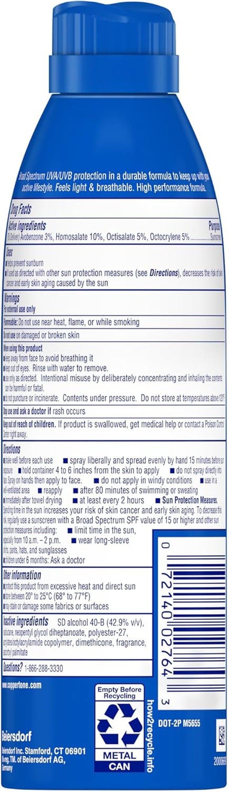 SPORT Continuous Sunscreen Spray Broad Spectrum SPF 50 Multipack (5.5 Ounce Bottle, Pack of 3) (Packaging May Vary)