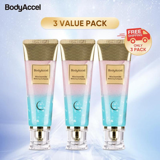 Bodyaccelprobiotic Whitening Toothpaste, Free of Fluoride, Nicotinamide, anti Plaque, Oral Health Management Teeth Whitening Solution-Jz