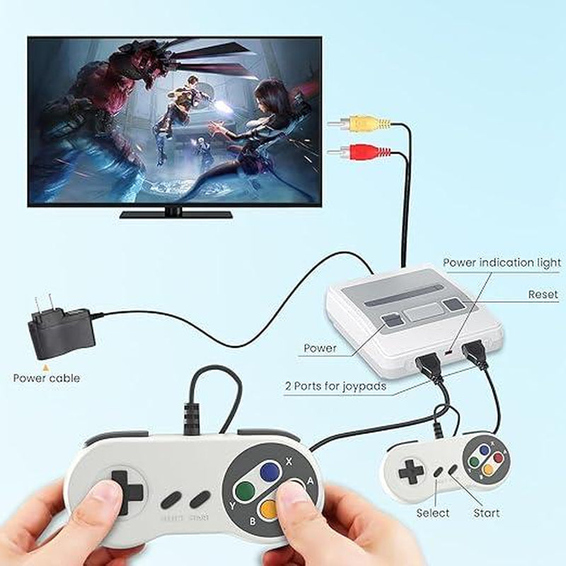 Retro Classic 620 Game Console, Retro Game Console, Classic, Retro, Mini Game Console for Kids and Adults with 2 Controllers, TV AV Interface, Easter, Birthday Gift