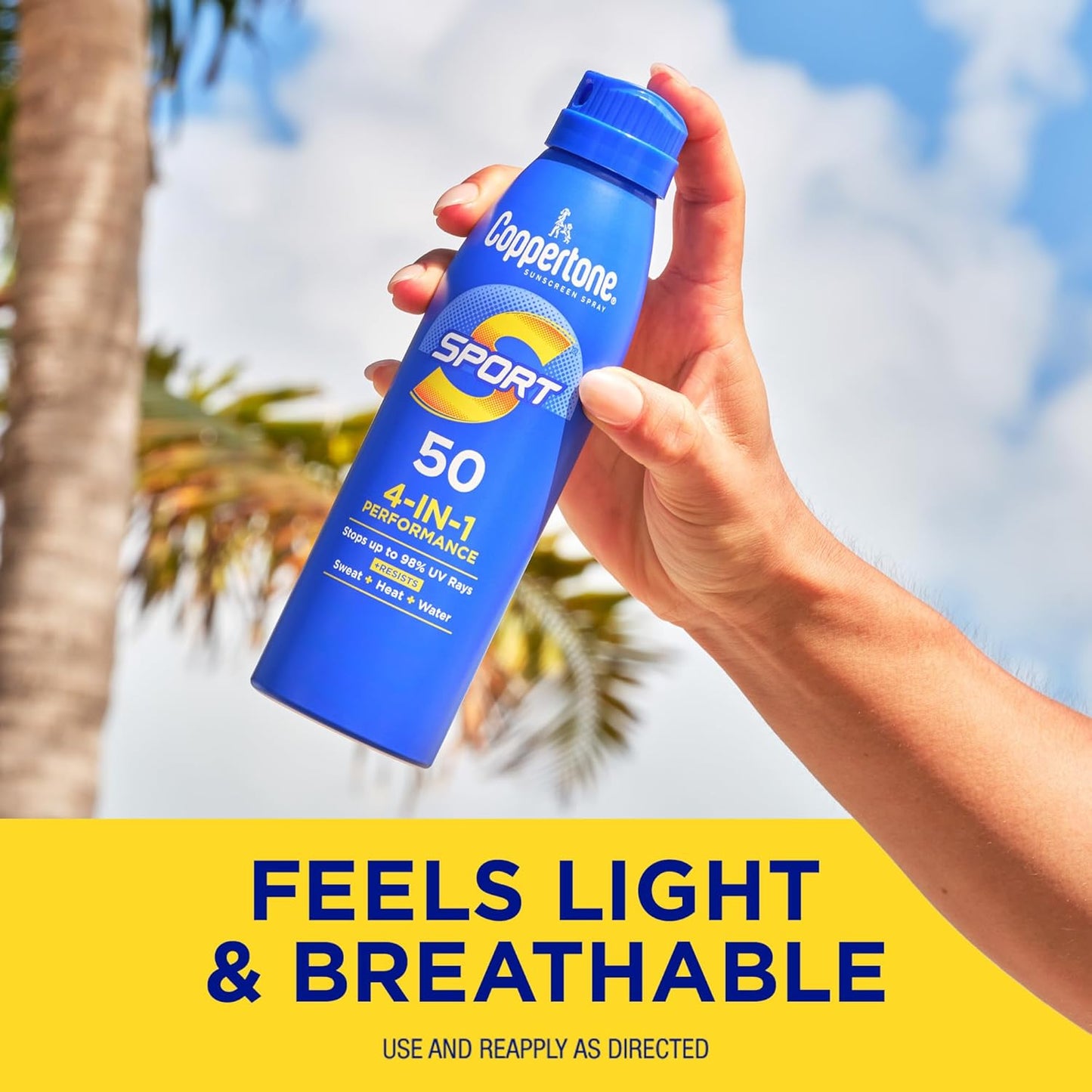 SPORT Continuous Sunscreen Spray Broad Spectrum SPF 50 Multipack (5.5 Ounce Bottle, Pack of 3) (Packaging May Vary)