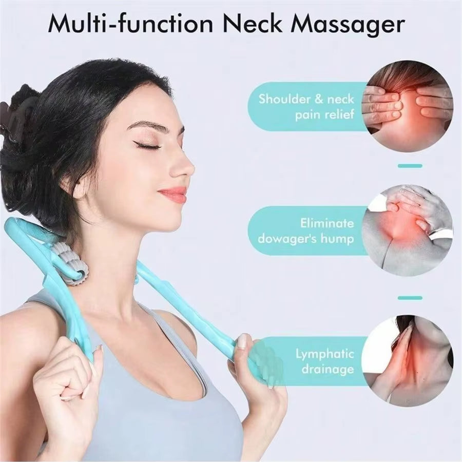 Portable and Easy to Use1Pc Neck Massager, Neck Roller Suitable for Arm, Legs, Back, Neck and Shoulder Relaxer