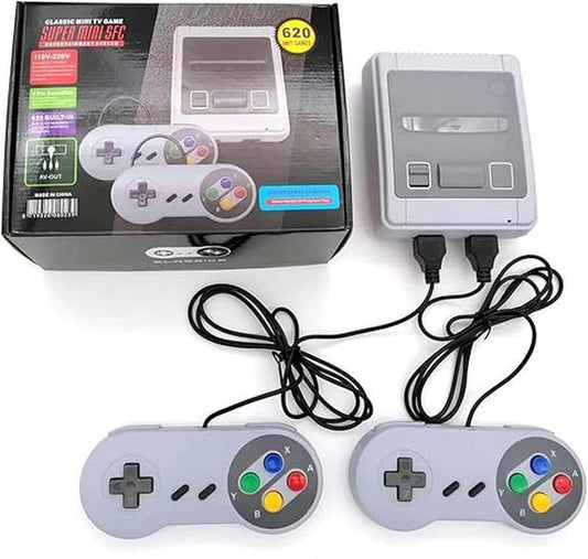 Retro Classic 620 Game Console, Retro Game Console, Classic, Retro, Mini Game Console for Kids and Adults with 2 Controllers, TV AV Interface, Easter, Birthday Gift