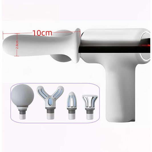 Electric Muscle Massager, Handheld Neck, Back & Full-Body Massager with 4 Replaceable Heads (Including 1 Extended Head: 10Cm, 18Cm) – Ideal for Home & Travel, Perfect Gift for Men & Women, Professional Massage Tool